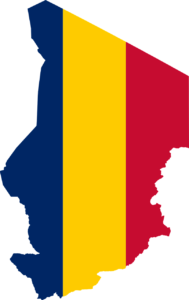 chad, flag, map