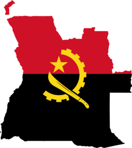 angola, flag, map