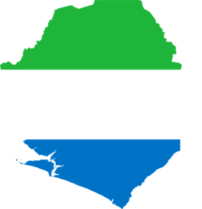 sierra leone, flag, map